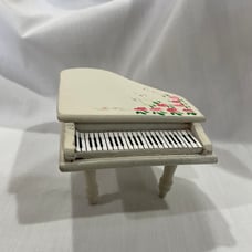 Grand Piano Pink Painted Flowers
