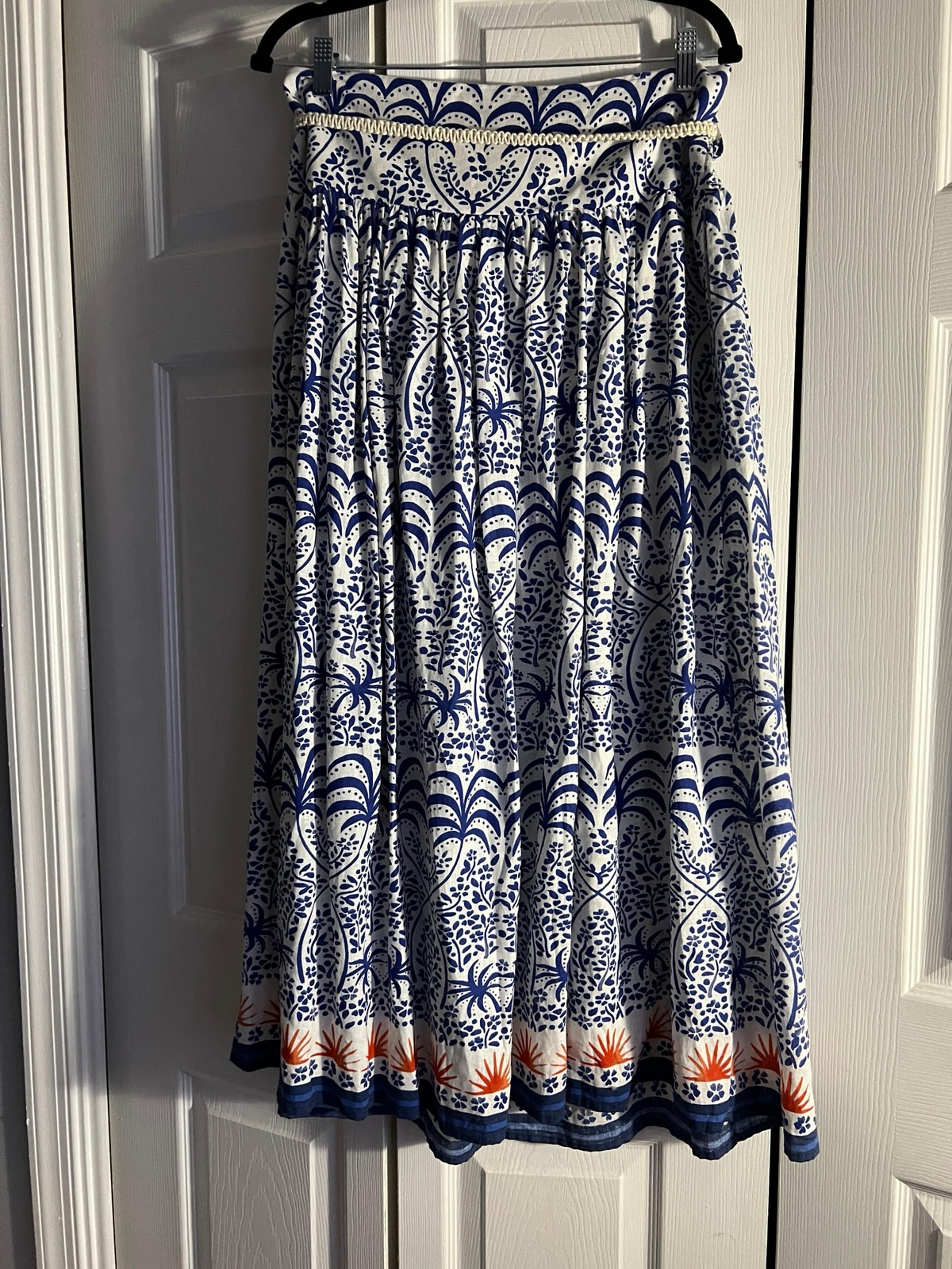 Rachel Zoe Blue and White Maxi Skirt