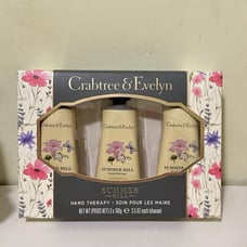 Crabtree & Evelyn SUMMER HILL Hand Therapy Gift Box 3 X 3.5oz Each
