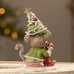 Bethany Lowe Memzi Mouse Table Piece Christmas Mouse With Tree Figurine NEW