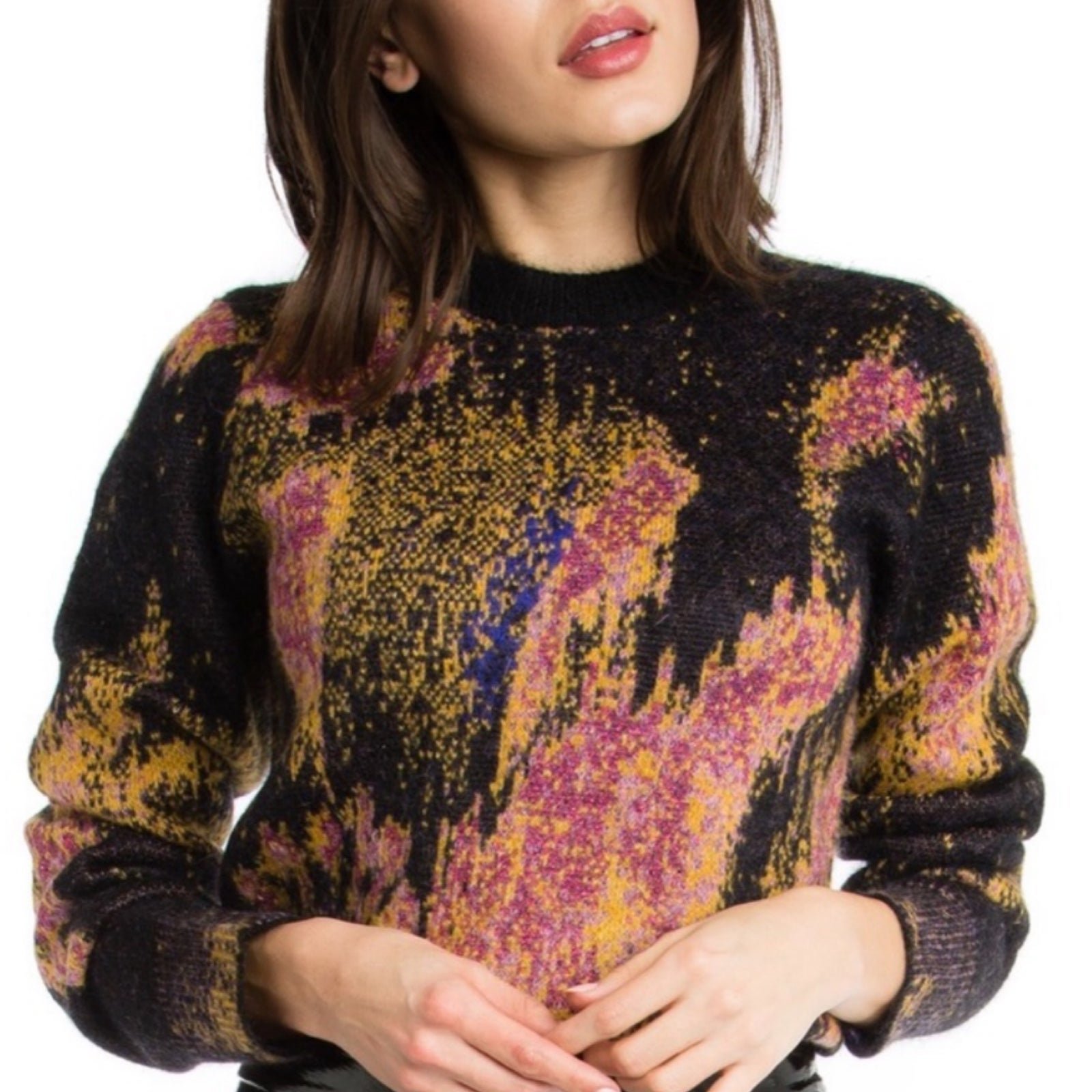 Rag & Bone Fleur Mohair Crewneck Pullover Sweater