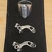 RARE Vintage Hugo Grun Denmark 830 Sterling Silver Cufflinks And Ring SET Modern