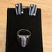 RARE Vintage Hugo Grun Denmark 830 Sterling Silver Cufflinks And Ring SET Modern