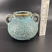 Blue Brown Lava Glaze Art Pottery Jug Vase Pot Vintage Pocked Bubble