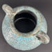 Blue Brown Lava Glaze Art Pottery Jug Vase Pot Vintage Pocked Bubble