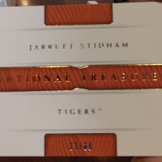 2019 Panini National Treasures Signed Gold Booklet RC #23/80 Jarrett Stidham #17