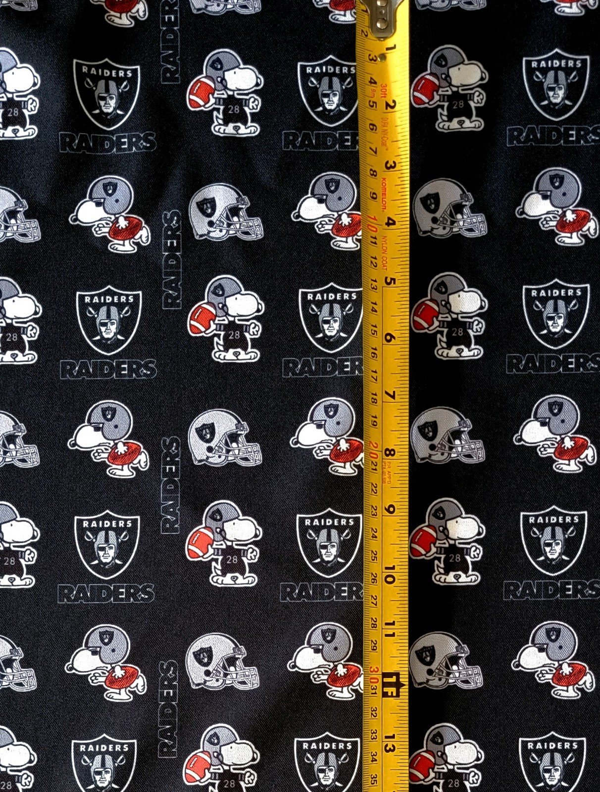 SNOOPY RAIDERS BLACK FABRIC 1 YARD