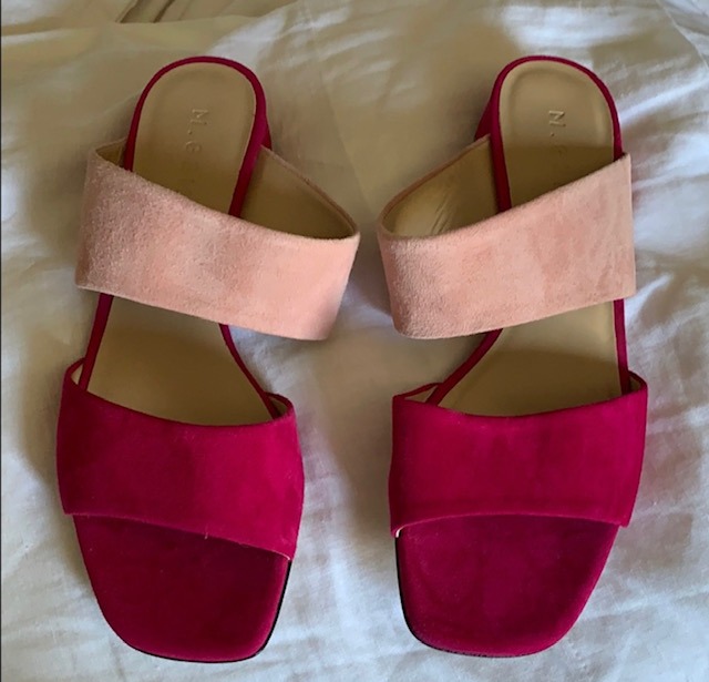 NWT M. Gemi Suede Pink Sandals