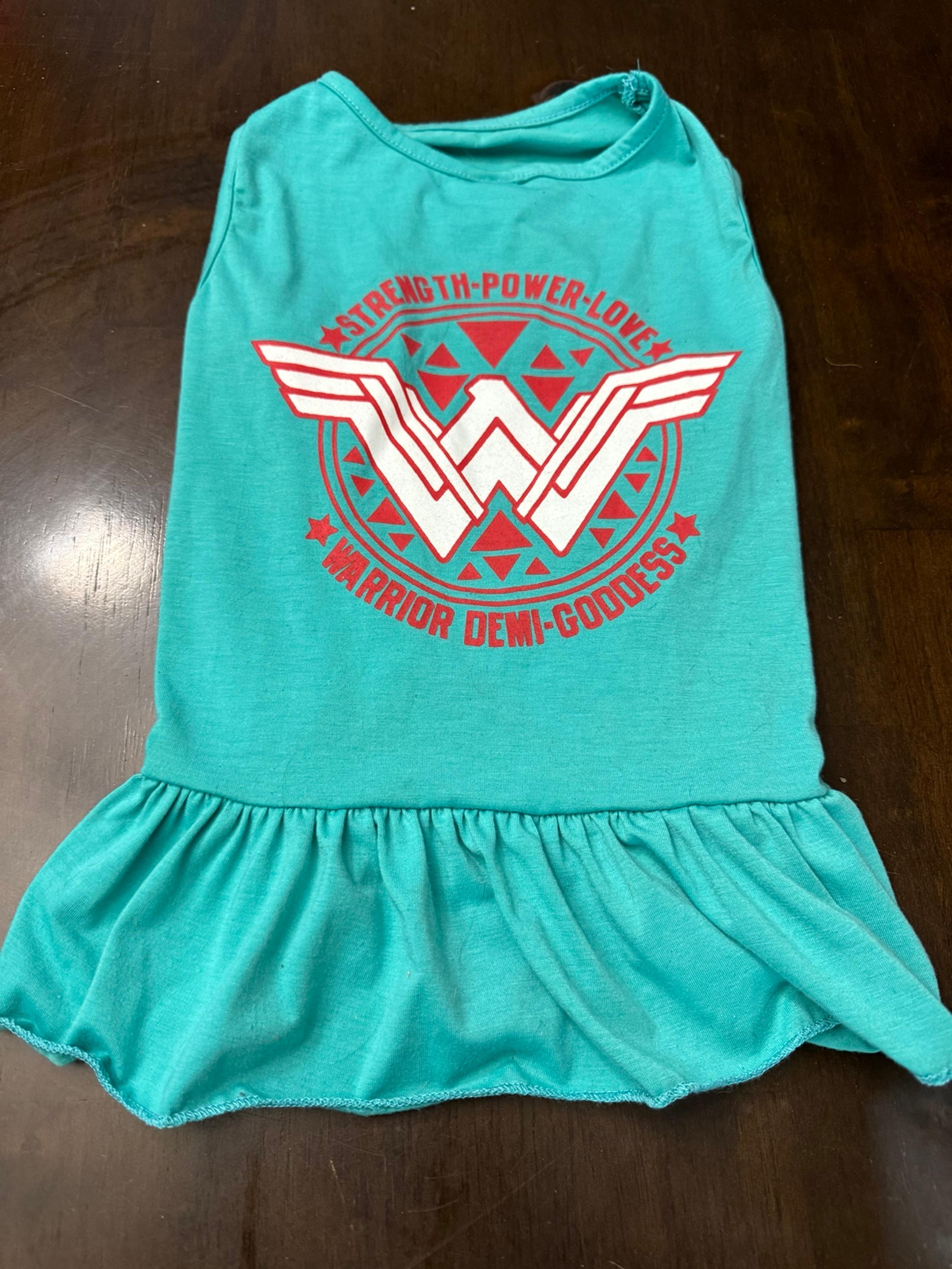 Wonder Woman Size Medium Dog Dress/Costume