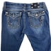 Miss Me Flare Jeans Womens 31x31 Blue Denim Signature Low Rise Y2K Distressed