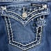 Miss Me Flare Jeans Womens 31x31 Blue Denim Signature Low Rise Y2K Distressed
