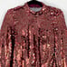 Anthropologie Maeve Long-Sleeve Mock-Neck Sequin Mini Dress Pink XS NWT