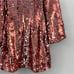 Anthropologie Maeve Long-Sleeve Mock-Neck Sequin Mini Dress Pink XS NWT