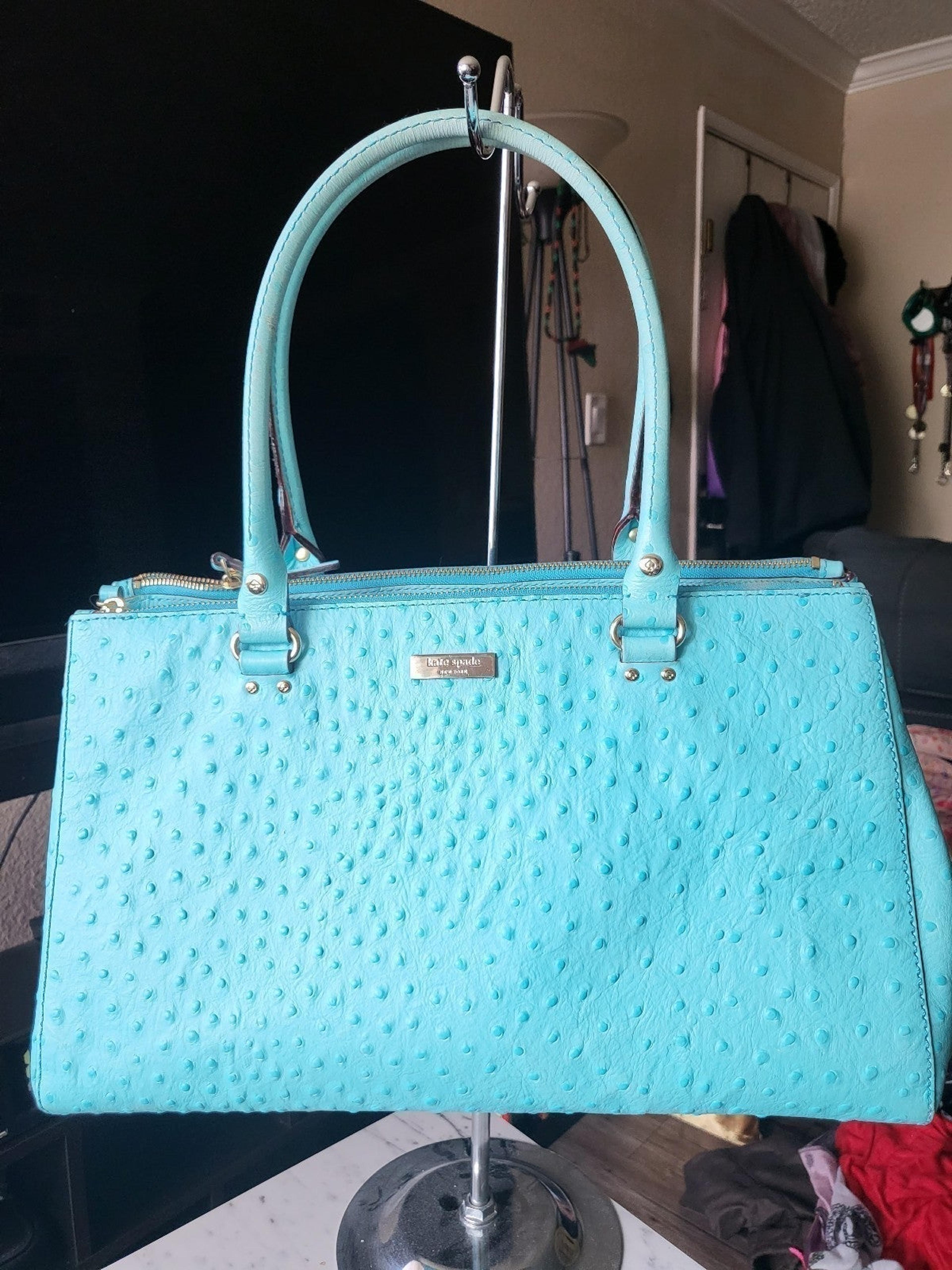 Kate spade blue ostrich bag Clearance