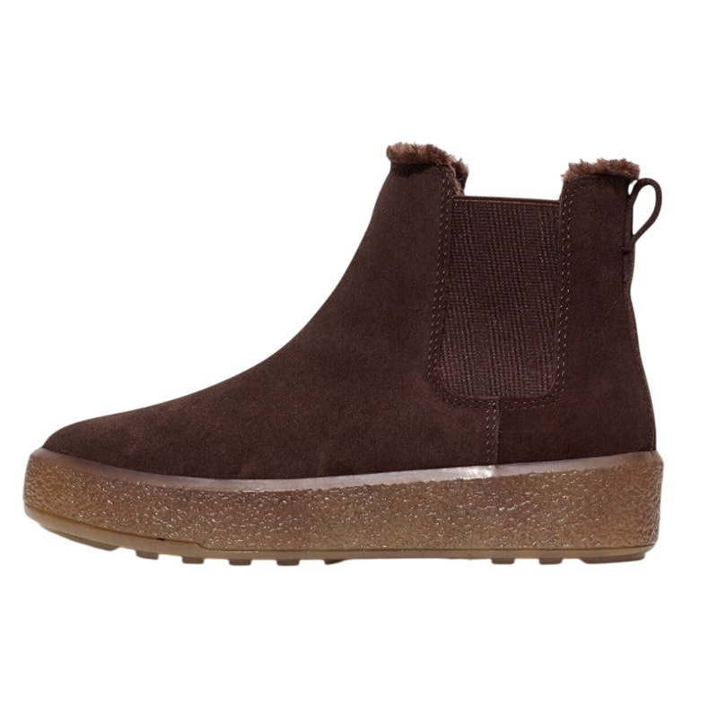Madewell Womens Toasty Chelsea Boot US 9 Dark Brown Suede Water Resistant NWOB