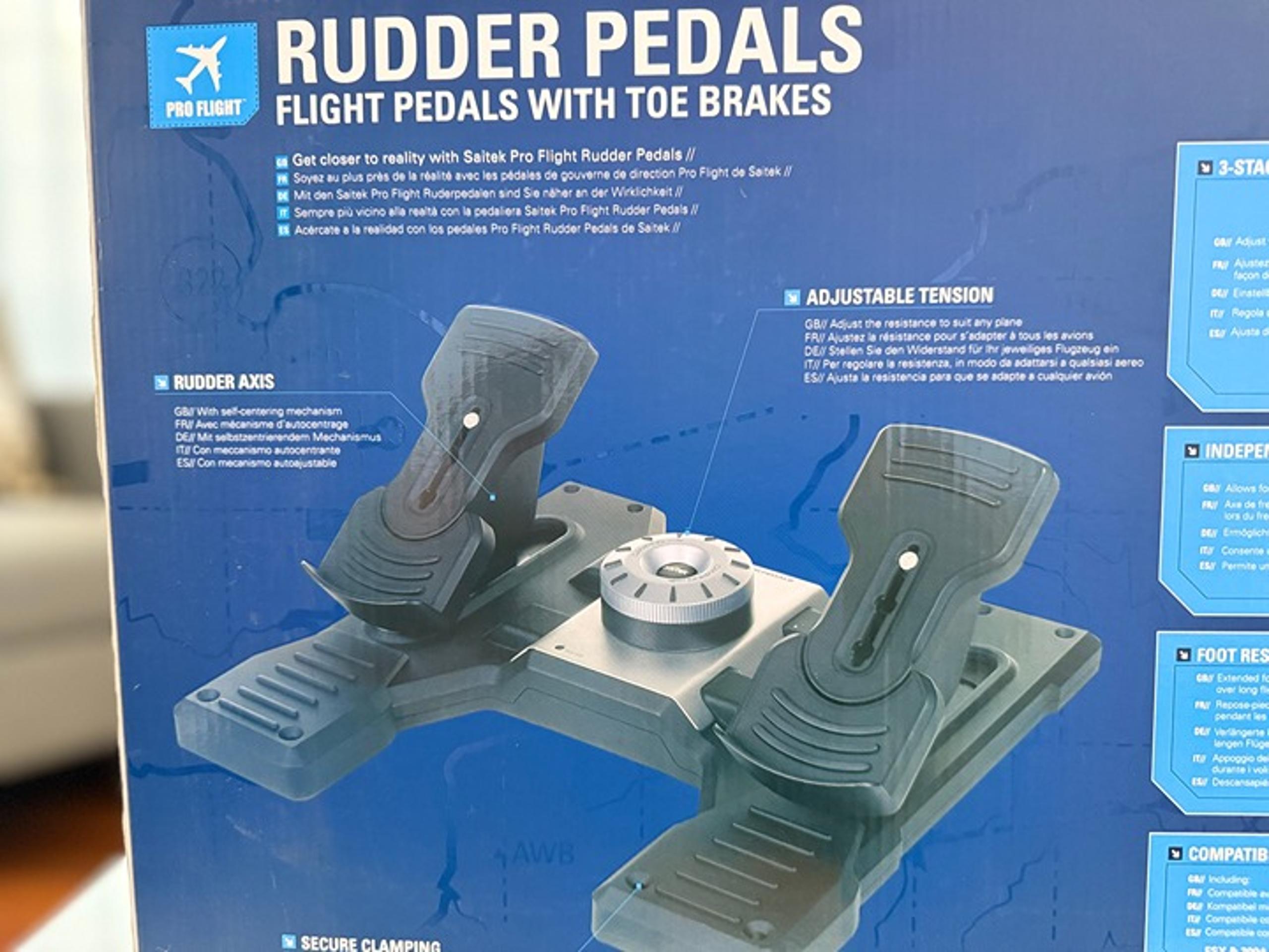 Saitek Pro Flight Rudder Pedals with toe brakes