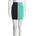 Alexander Wang Pencil Skirt Size S Color Block Black Green Mini Bodycon Stretch