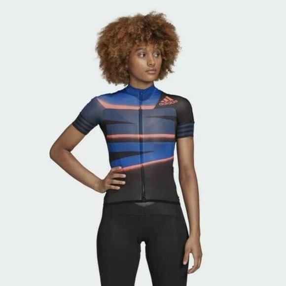 New Adidas Women's Adistar Cycling Jersey Tech Blue M