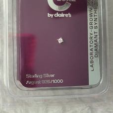 C LUXE Sterling Silver Stud Nose Ring