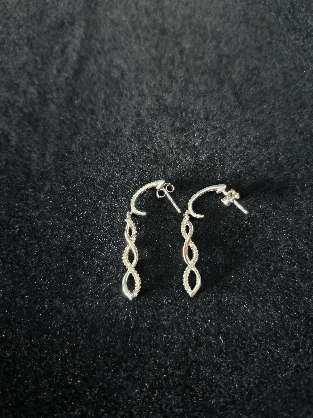 earrings 10k white gold diamonds