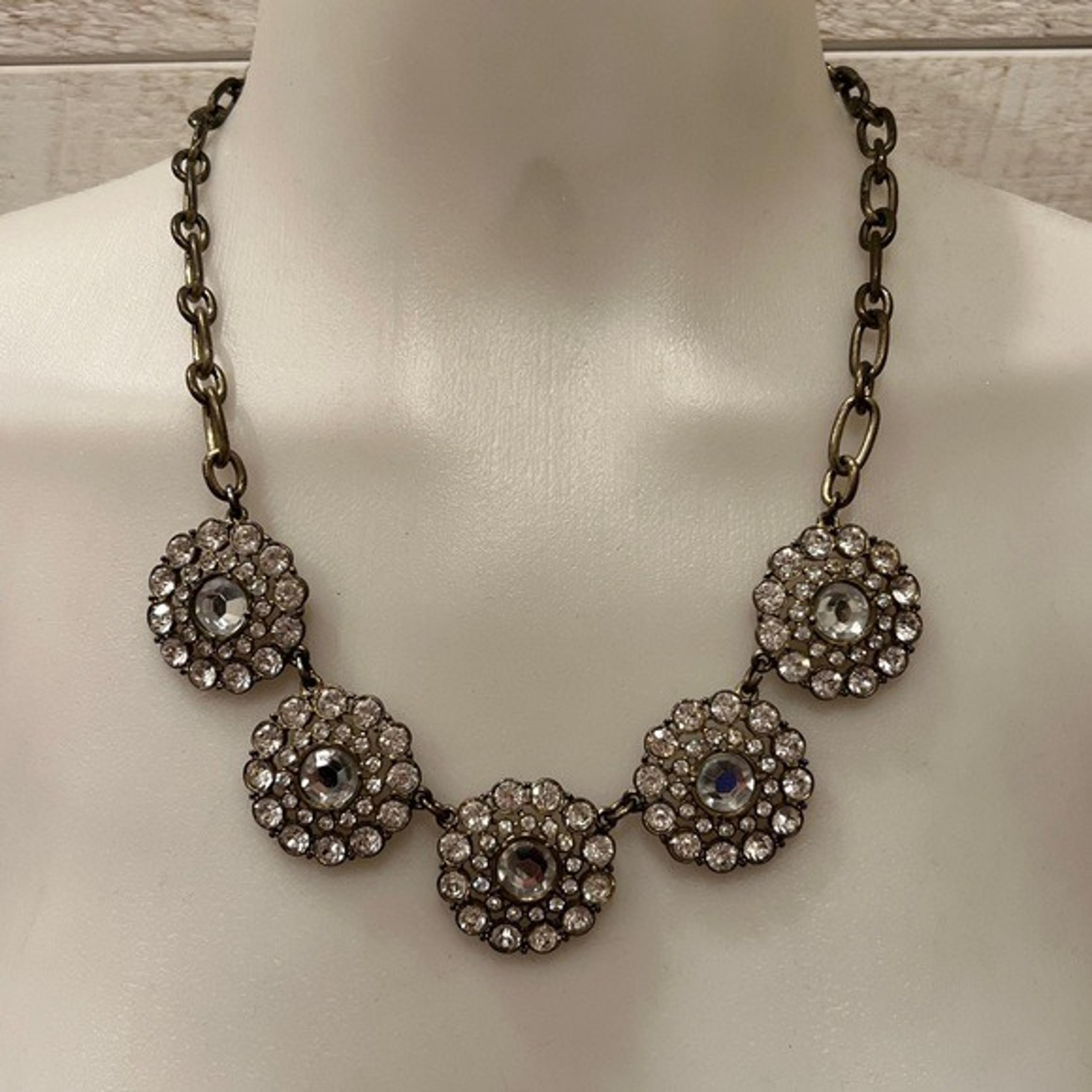 J. CREW Women’s Gold Tone Floral Bib Statement Necklace
