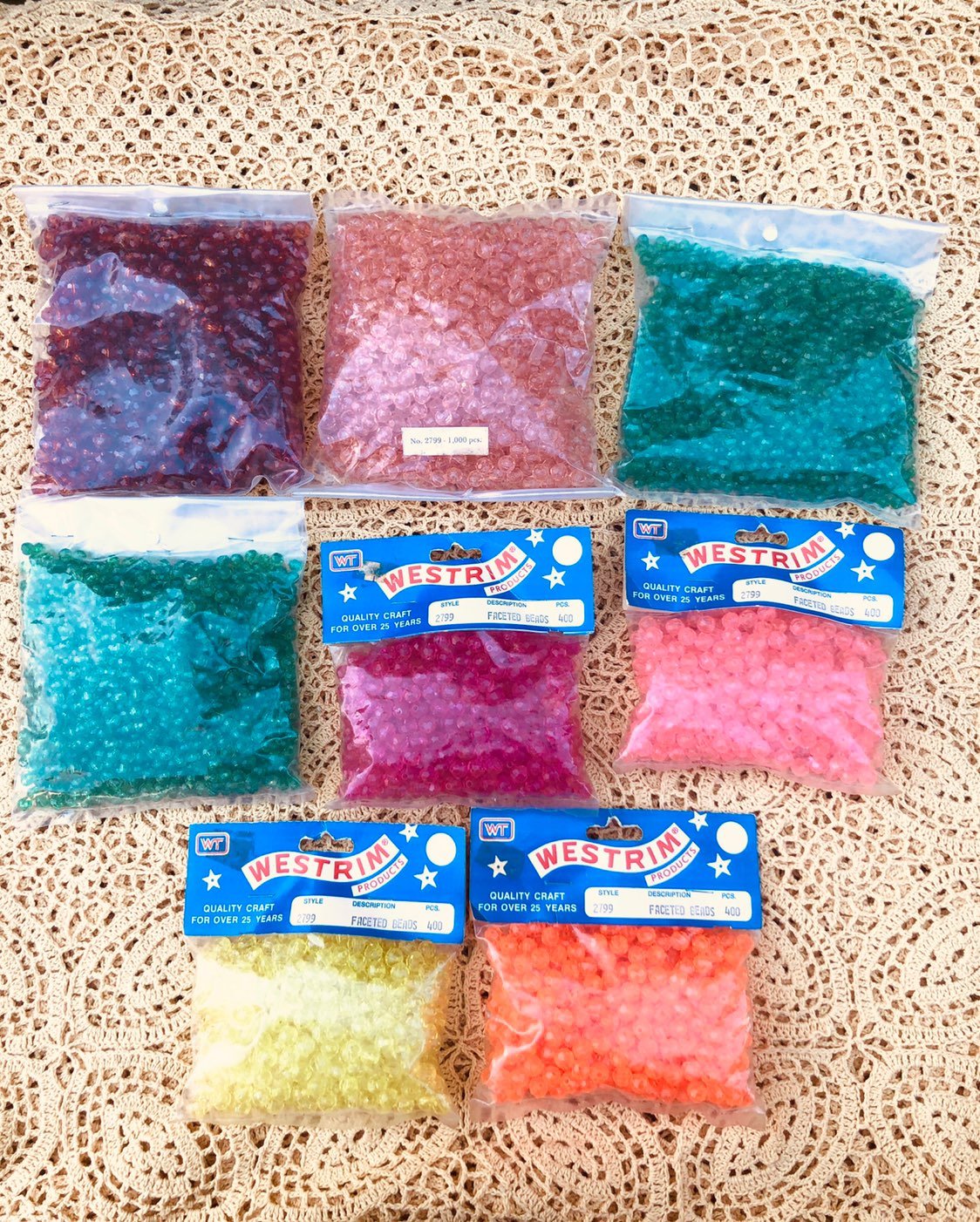 VINTAGE WESTRIM FACETED BEADS