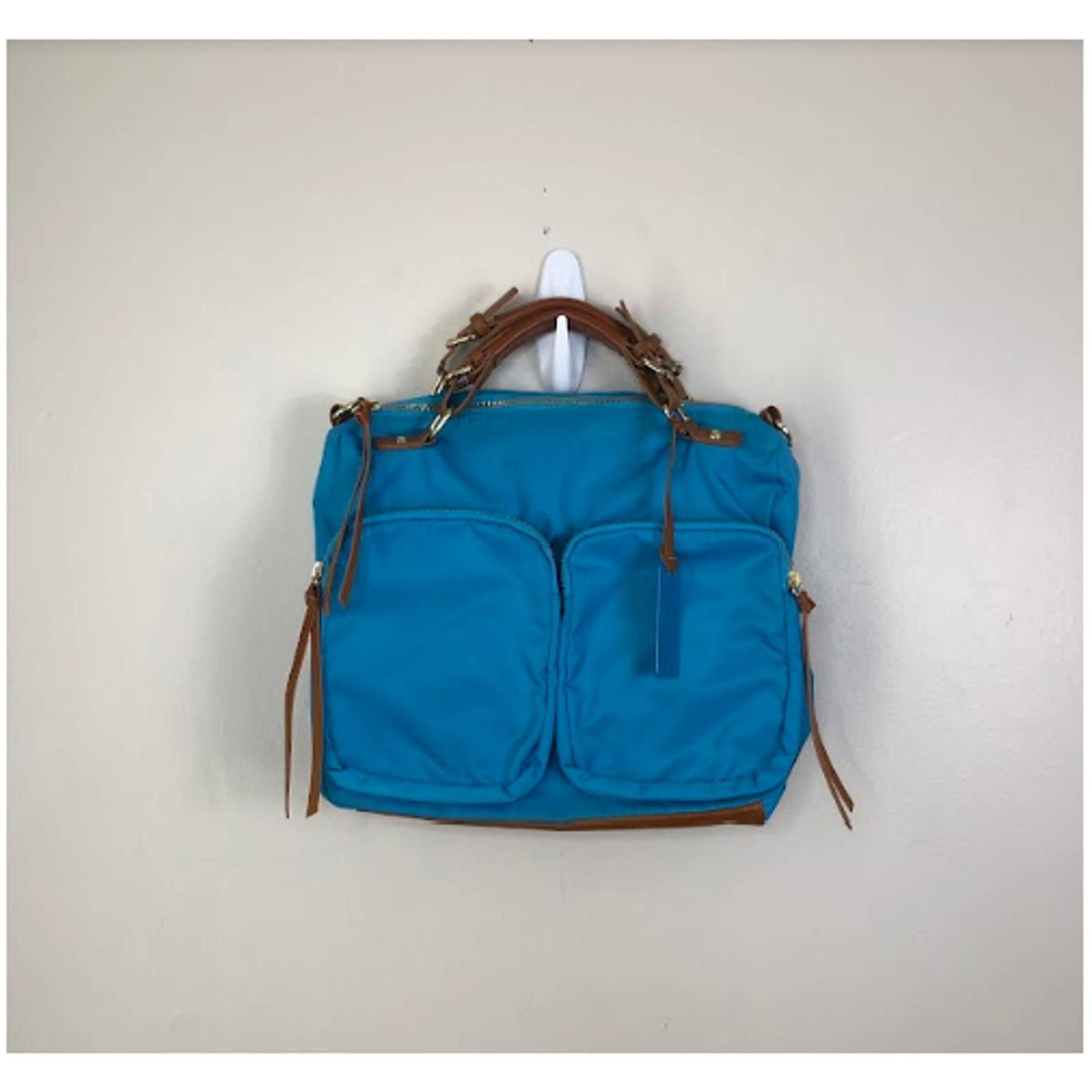 Steve by Steve Madden Women's Front Dual Pocket Full-Zipper Hand Bag in Blue