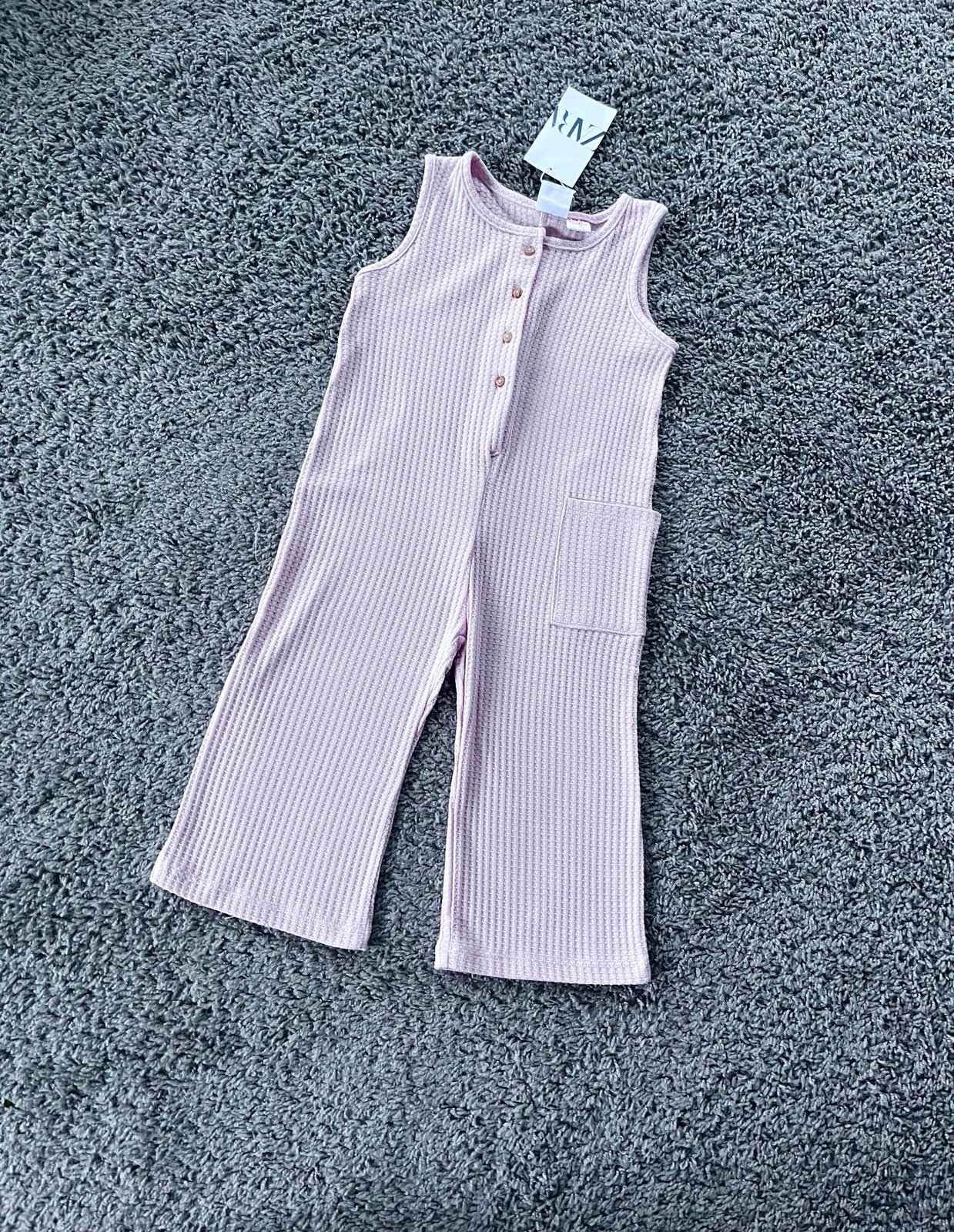 ZARA NWT waffle knit overalls size 2-3 years