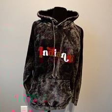 Southern Bliss Indiana University Acid Wash Distressed Hoodie Sweatshirt College