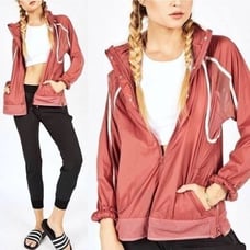 Free People Movement Rose June mesh Windbreaker Jacket Size Large