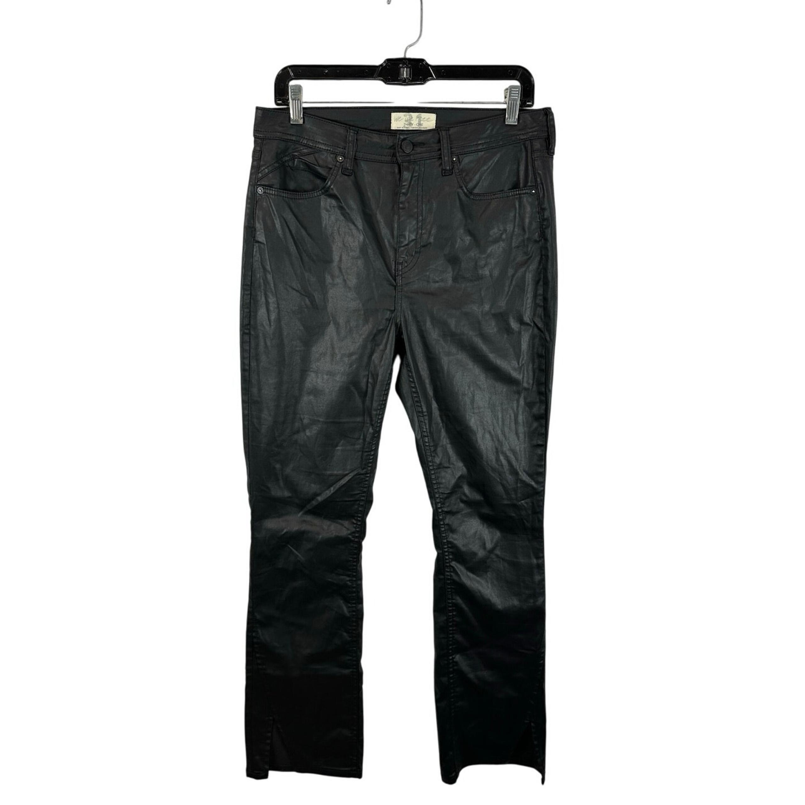 Free People Spellbound Coated Bootcut Jeans Black We The Free Size 31