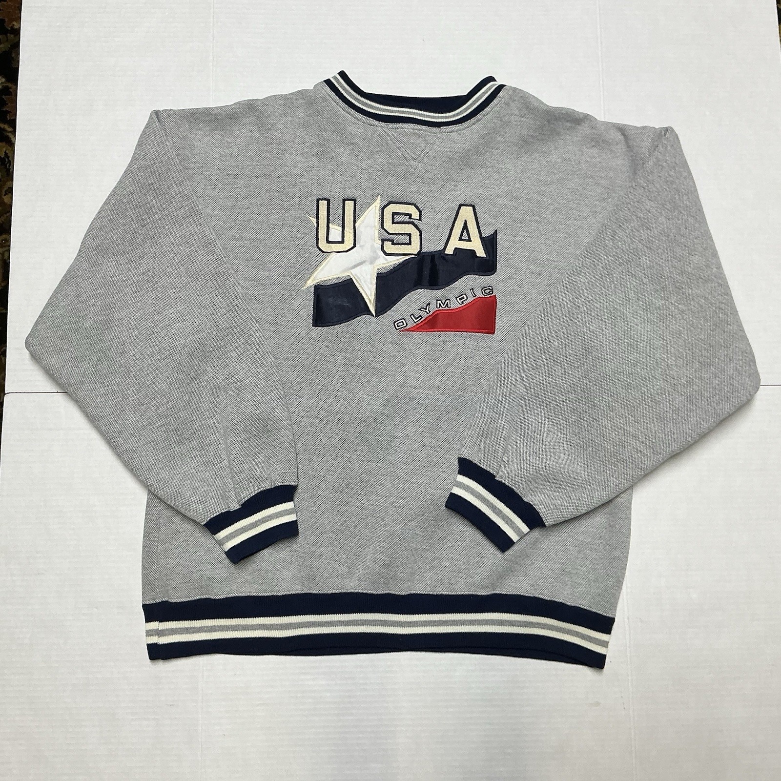USA Olympic Embroidered Crewneck Sweatshirt - USA - Large