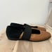 M.Gemi Italian Leather The Ballare Ballet Flats Shoes Women 38 Tan Black US 7.5