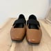 M.Gemi Italian Leather The Ballare Ballet Flats Shoes Women 38 Tan Black US 7.5