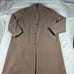 Eddie Bauer Wool Overcoat Men's Size XL Brown Funnel Neck Pockets Button Front