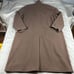 Eddie Bauer Wool Overcoat Men's Size XL Brown Funnel Neck Pockets Button Front