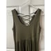 Spease Sleeveless Maxi Dress Womens Size Medium Army Green Criss Cross