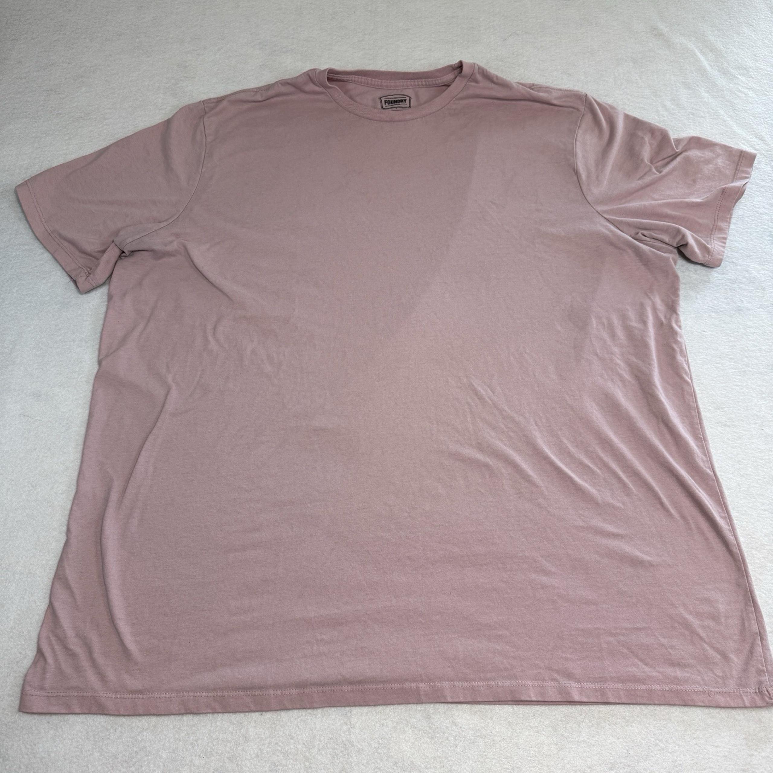 Men's Foundry Brand Pink T-Shirt 3XL Short Sleeve
