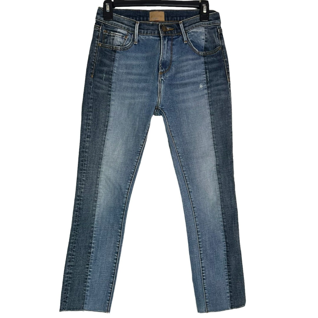 Driftwood Candace Slim Ankle Jeans Size 26 Two Tone Stretch Denim Skinny Pant