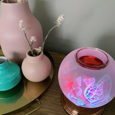 PartyLite ScentGlow rotating Tart Wax Melt Warmer - Butterfly Flurry Multicolor