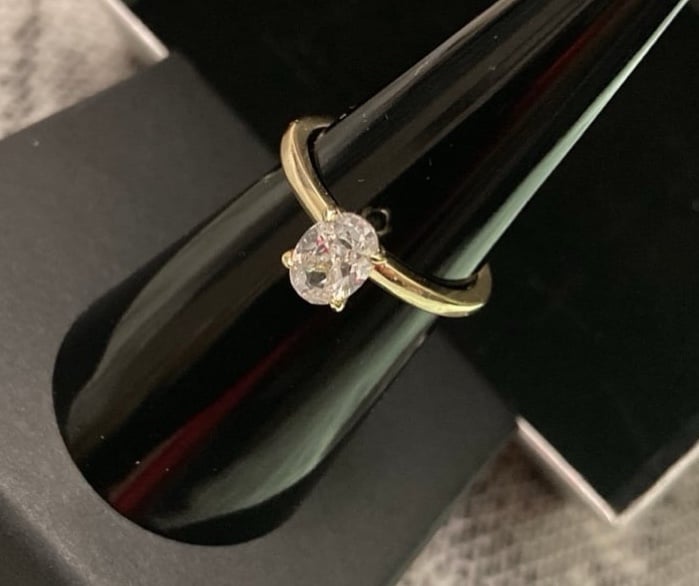 18K Gold/Sterling Silver One Carat Diamond Ring (Inventory Blowout Sale)