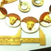 Panther Cougar Necklace Earring Set Clips Shell Signed