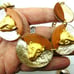 Panther Cougar Necklace Earring Set Clips Shell Signed