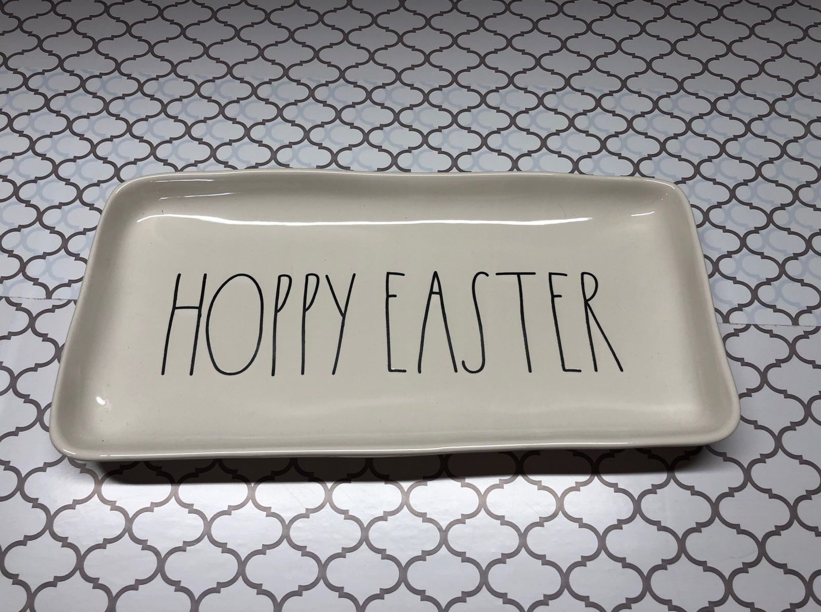Rae Dunn HOPPY EASTER Platter