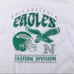 Vintage Philadelphia Eagles NFL Long Sleeve Shirt Mens 2XL XXL White Kelly Green