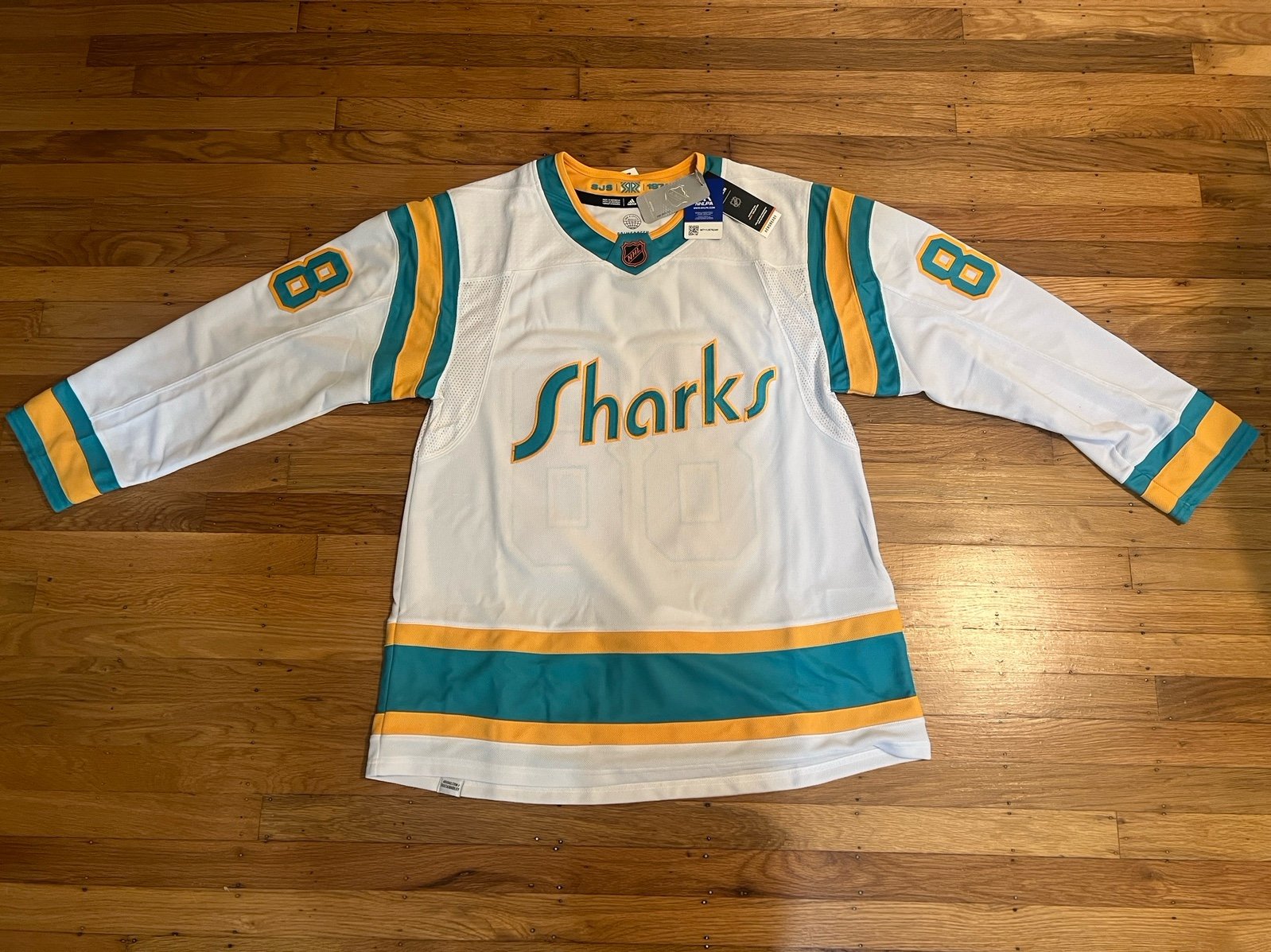 Adidas NHL San Jose Sharks Brent Burns Reverse Retro 2.0 Jersey Sz 52 (Sz Large)