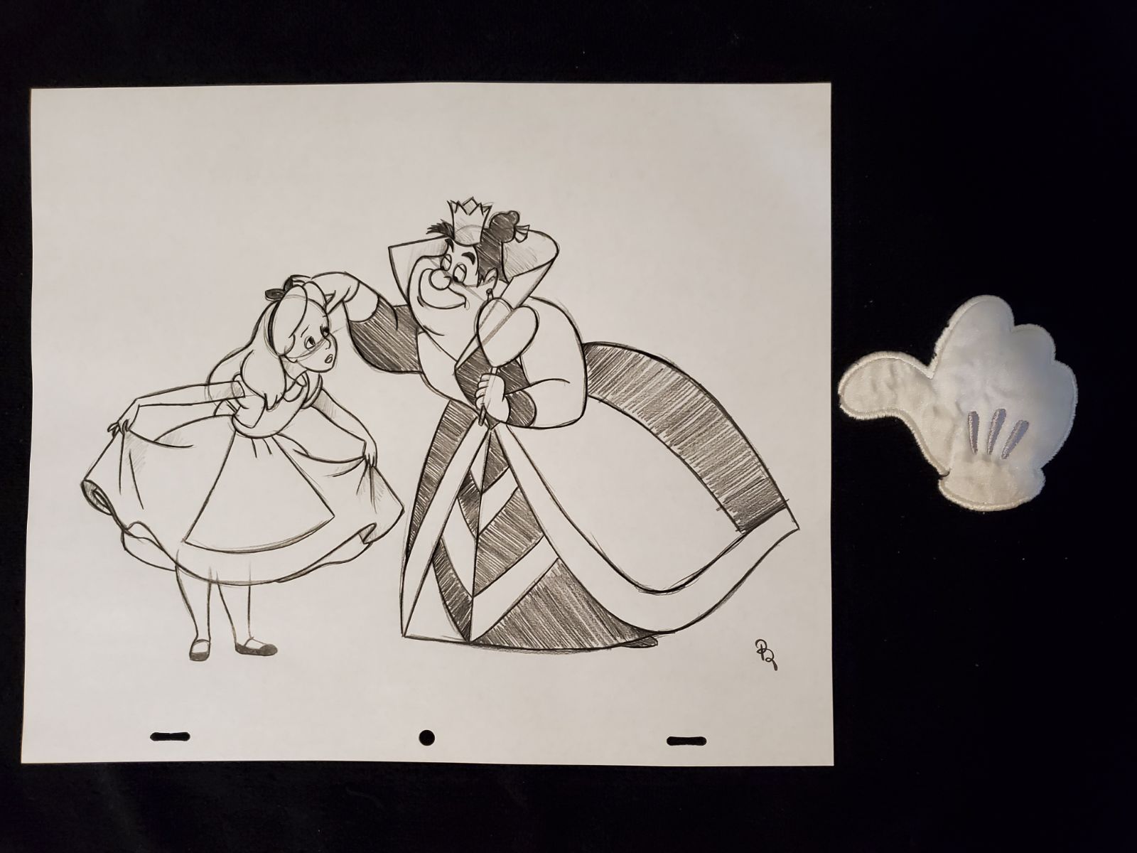 Disney Alice Queen of Hearts drawing
