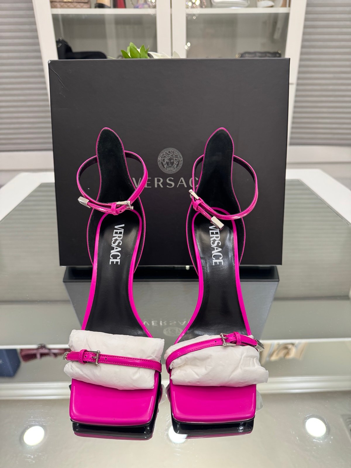 SANDALO T.110 VITELLO HOT PINK-PALLADIO