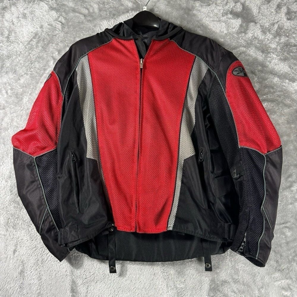 Joe Rocket Motorcycle Jacket Mens 2XL Red Atomic 5.0 with armor
