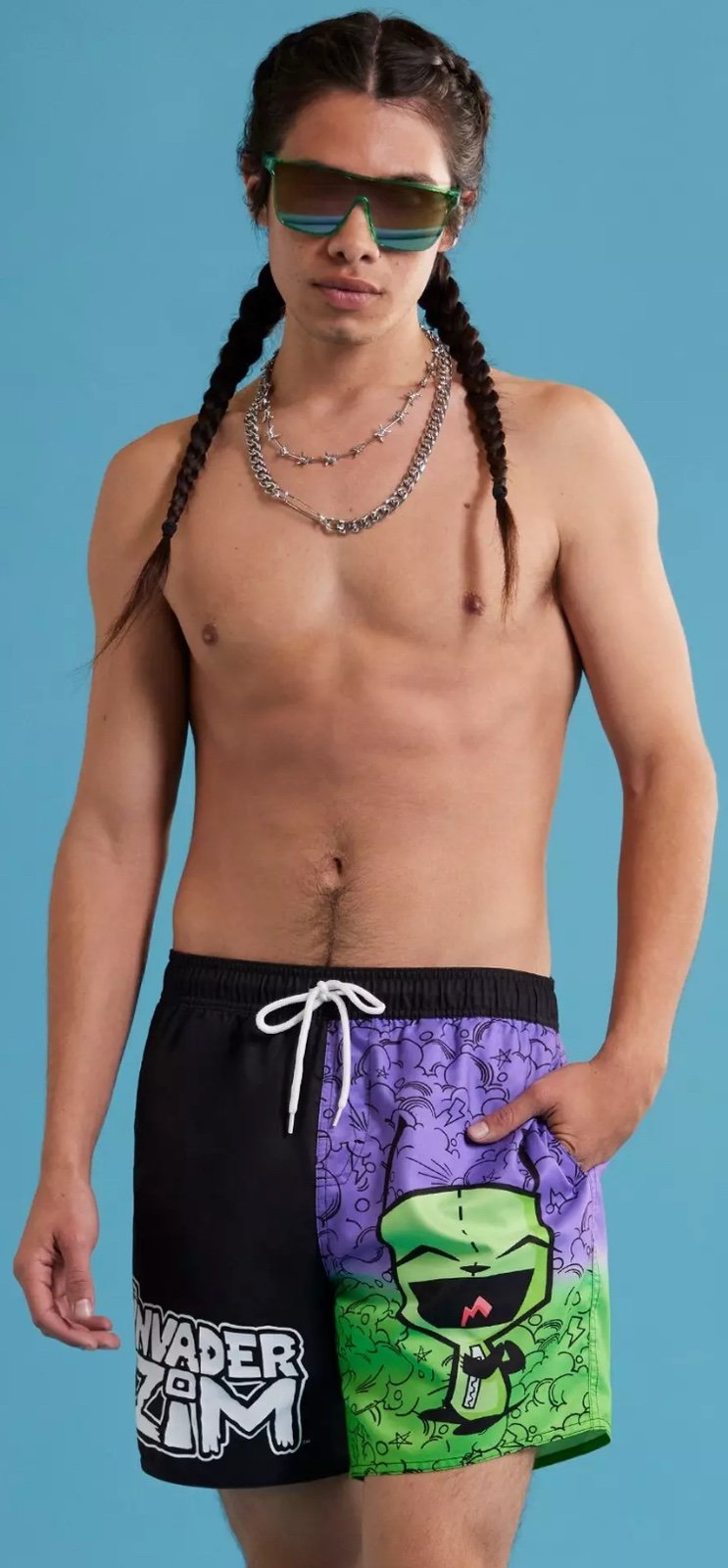 Invader Zim GIR Ombre Swim Trunks